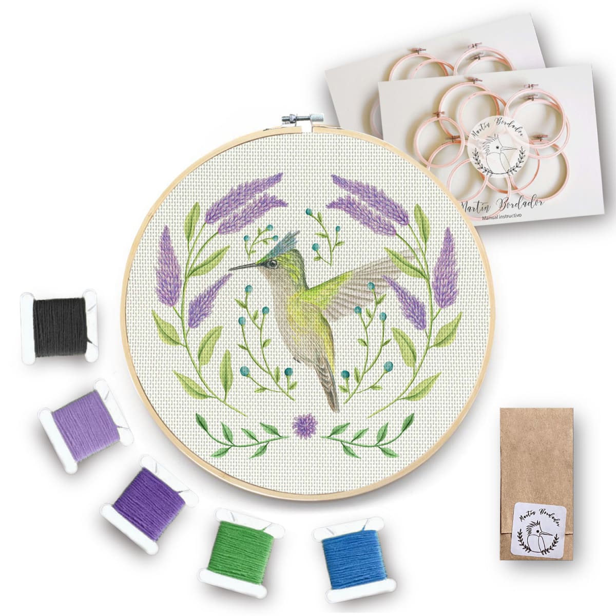 Kit para Bordar - Colibri Crestado