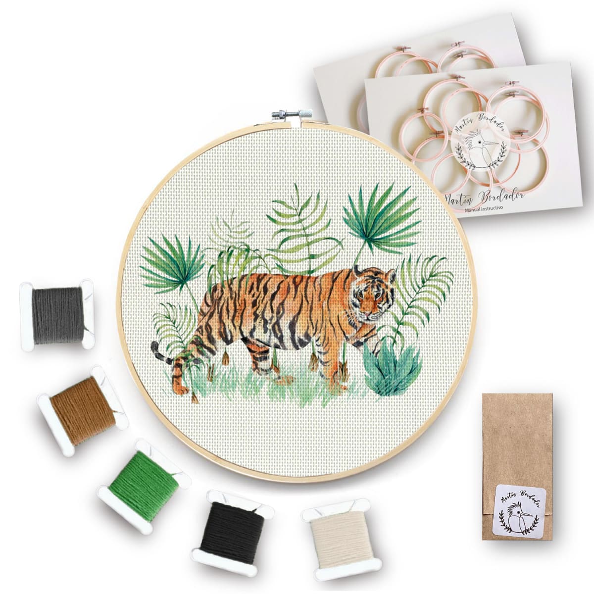 Kit para Bordar - Tigre